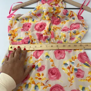 Betsey Johnson Dress Womens 4 Multicolor Floral Halter Neck Back Zip Peplum‎ Hem thumbnail 14