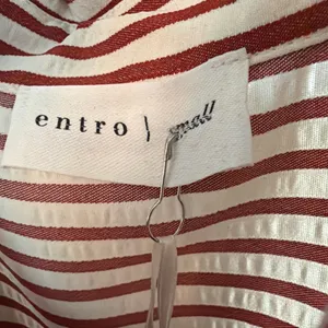Entro Textured Stripe Button Down Shirt Dress in Rust Size S thumbnail 8
