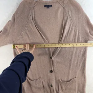 American Eagle L Large Cardigan Sweater Lightweight Knit‎ Blush Pink Long Sleeve thumbnail 9