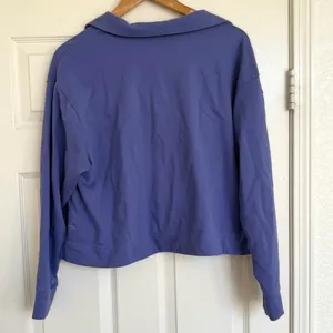 Athleta Retroterry Polo Sweatshirt Purple Lavendar Long Sleeve Collar Size M‎ thumbnail 10