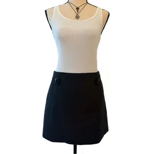 J.Crew Mini Skirt | Wool Blend Lined Button Detail | Size 0 NWT thumbnail 2