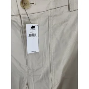 Banana Republic Womens Straight Pant Mid-Rise Twill Beige 8 thumbnail 4