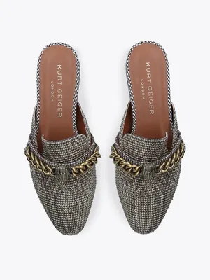 Kurt Geiger Chelsea Mule Metallic Gold Braided-Chain Mules | Size 39 thumbnail 3