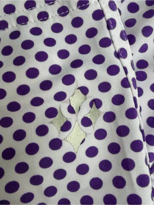 Jofit Golf Tennis Skort White Purple Polka Dot Pockets Built-In Shorts XS thumbnail 5