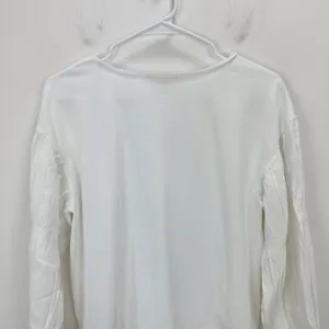 Madewell Puff Sleeve Drop Shoulder Knit Top Cotton Viscose White Small NWT thumbnail 13