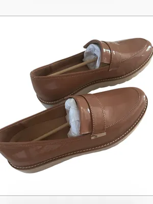 Naturalizer Adiline leather slip-on loafer,Hazelnut brown patentSize 9.5W, NWOT thumbnail 3
