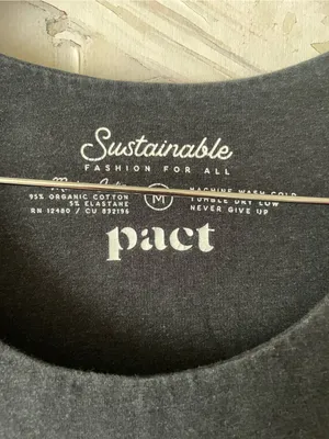 Pact Organic Cotton Fit and Flare Dress Charcoal Gray Medium thumbnail 3