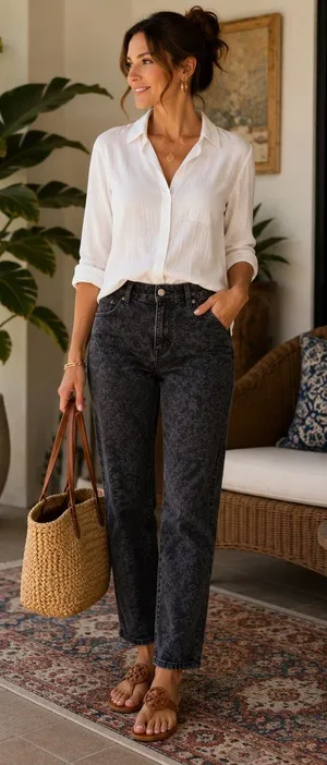 ❤️HOST PICK❤️Coldwater Creek patterned jeans thumbnail 1