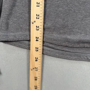 Lululemon Gray Long Sleeve Running Top Mesh Panels Back Pocket Wheel Graphic thumbnail 3