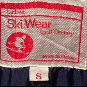 SKI WEAR by JCPenney Vintage Bib Overall Pants Navy Blue thumbnail 2