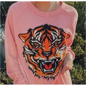 Aviator Nation Sweatshirt Size Large Tiger Graphic Crewneck Petal Pink NWOT thumbnail 1