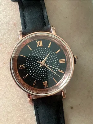 Boutique NEW Women's Crystal Accent Rose Gold Watch with Black Leather Strap thumbnail 5