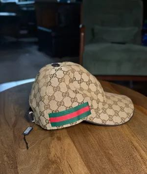 Gucci beige and brown GG monogram baseball cap thumbnail 2