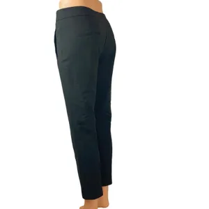 Mango Blue Career Mid Rise Ankle Stretch Straight Leg Pockets Trouser Pants Sz 2 thumbnail 2