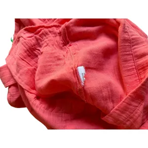 Old Navy XS Petite Coral Double Gauze Romper 100% Cotton Button Front Pockets thumbnail 10