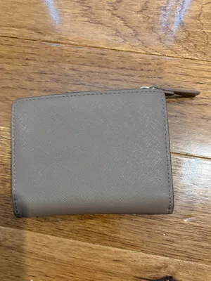 kate spade Compact Taupe Zip Wallet with Logo Plaque thumbnail 5