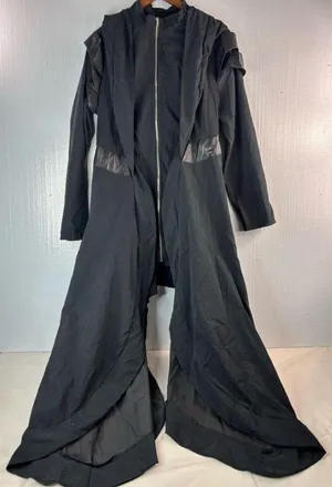 Goth Robe M Hoodie Black Zip Front thumbnail 1