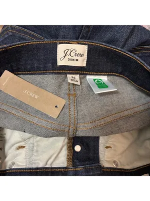 J.Crew 9" demi boot crop jean in Dark Worn wash Size 26 Button Fly thumbnail 7
