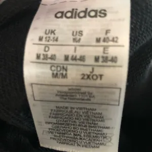 Adidas Linear Fav Core All Over Print Pullover Sweatshirt Sz M Black White thumbnail 7