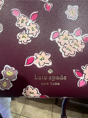 Kate Spade Frosted Floral Tinsel Flap Crossbody/Clutch Bag in Deep Berry NEW!!! thumbnail 4