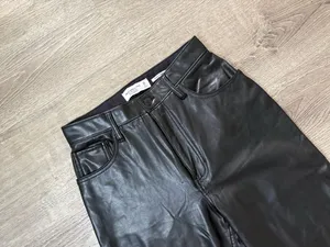•Abercrombie & Fitch• Ultra High 90s Straight Vegan Leather Pants thumbnail 3