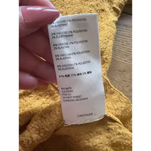 Free People Bonnie Ruffle Square Neck Peasant Top Women Sz Large Buttery Yellow thumbnail 8