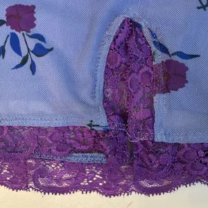 Wild Fable Purple Floral‎ Mesh Lace Trim Slip Mini Dress Womens Small VN1042782 thumbnail 9