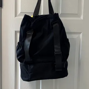 Beyond Yoga Black Convertible Drawstring Tote thumbnail 6