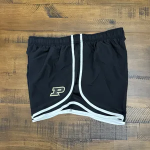 Nike Women's Black White Purdue Boilermakers College Athletic‎ Shorts Size Large thumbnail 3