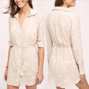 Anthropologie Mermaid Label Cream Shoreward Beach Dress thumbnail 2