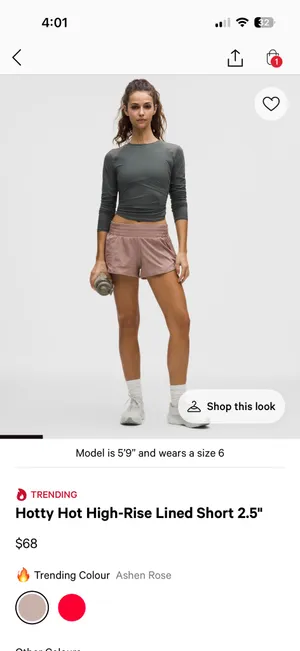 red lululemon hotty hot shorts thumbnail 6