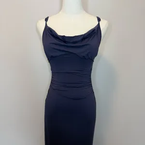 Cider Navy Cowl-Neck Maxi Dress thumbnail 2