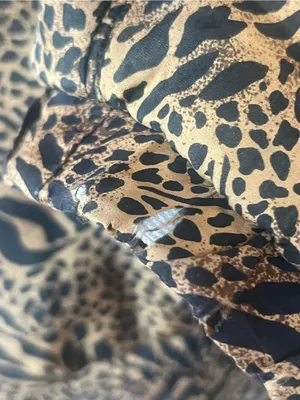 VTG Stunt Sports 100% Silk Leopard Print Bomber Jacket - Oversized S thumbnail 7