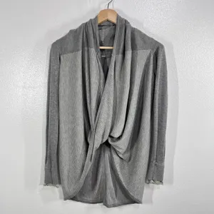 Lululemon Iconic‎ Sweater Wrap Gray Boolux Cashmere Blend Open Drape Cardigan thumbnail 2