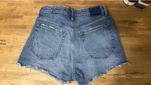 Abercrombie curve love high rise mom short medium wash thumbnail 1
