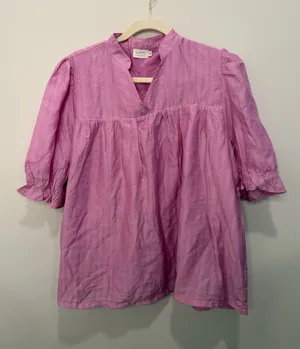 Shop The Mint‎ Pink Babydoll Puff Sleeve Tunic Top Size XL thumbnail 1
