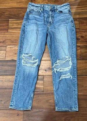 American Eagle Outfitters Blue Distressed Jeans thumbnail 1
