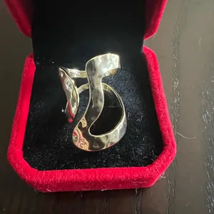 Chunky Gold Statement Ring for Women Gold Knuckle Ring Size 7 thumbnail 2