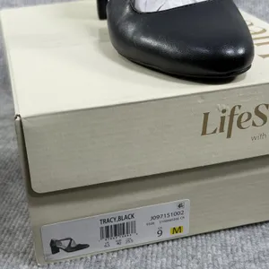 LifeStride Size-9M Womens Tracy Black Faux Leather Strappy Block Heel Pump thumbnail 9