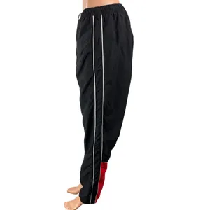 Karl Legarfeld Women's Black Side Stripes Drawstring Athletic Track Pants Size L thumbnail 2
