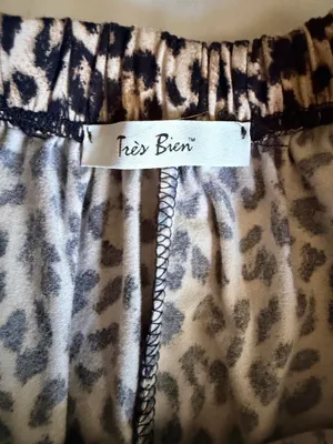 Tres Bien Leopard Lounge Shorts Small - Pajama Shorts Pockets thumbnail 5