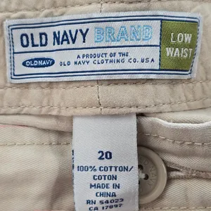 Old Navy Tan Khaki Low Waist Cotton Bottoms‎ Pants Shorts Plus 20 thumbnail 6