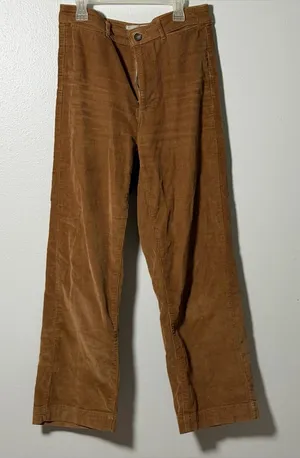 Everlane Women Brown Fall Corduroy Pants Classic Straight‎ Fit size 6 thumbnail 1