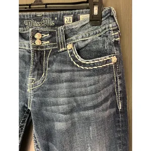 Miss Me Jean Rhinestone Embellished Cross Pocket Low Rise Bootcut 28x31 JP504689 thumbnail 10