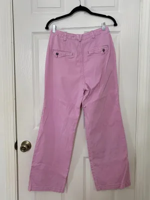 Anthropologie Pilcro Slouchy Chino Wide Leg Pants Lilac High Rise Y2K Preppy Coastal Size 28 thumbnail 5