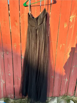 Jenny Yoo Black Strapless Evening Gown - sparkly black maxi dress - size 8 thumbnail 8