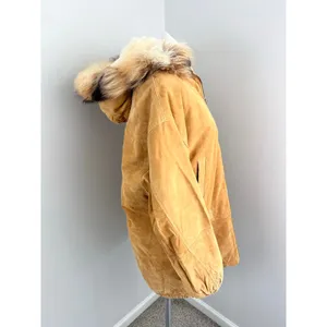 Compositions 100% Leather Faux Fur Lined Jacket Large thumbnail 2
