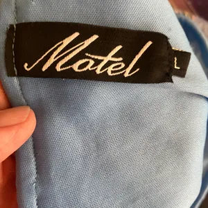 Motel Weaver Womens Mini Skirt L Large Blue Plaid Allover Sequins Waist 32” 34” thumbnail 5