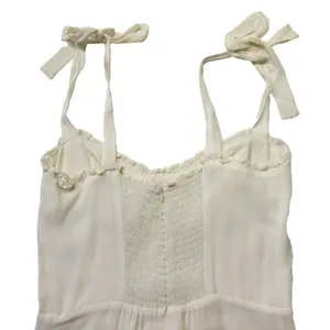NWT Reformation Nikita Midi in Ivory Tank Tie Straps Flounce Hem Dress 8 thumbnail 7