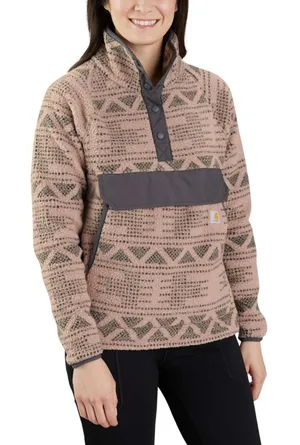 Carhartt T Snap Fleece Sweatshirt Desert Taupe Aztec Women’s XXXL OJ4991-W Pink thumbnail 1